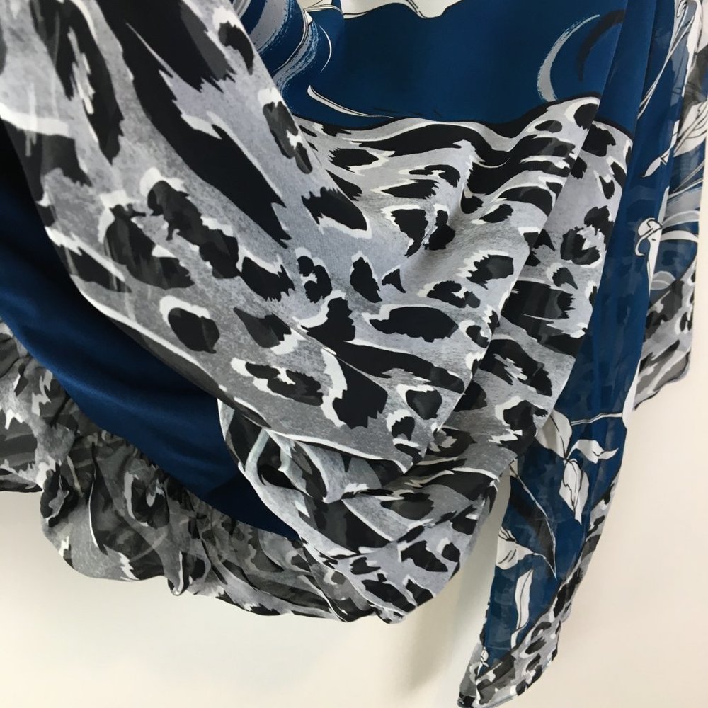 Alfani Angel Sleeve Bubble Hem Floral Blouse Top - Picture 7 of 8